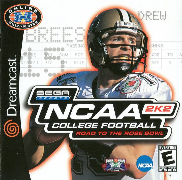 NCAA College Football 2K2 Road To The Rose Bowl (USA) Sega Dreamcast GAME ROM ISO