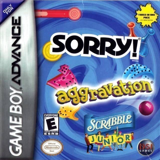 3 In 1 – Sorry Aggravation Scrabble Junior (USA) Gameboy Advance GAME ROM ISO