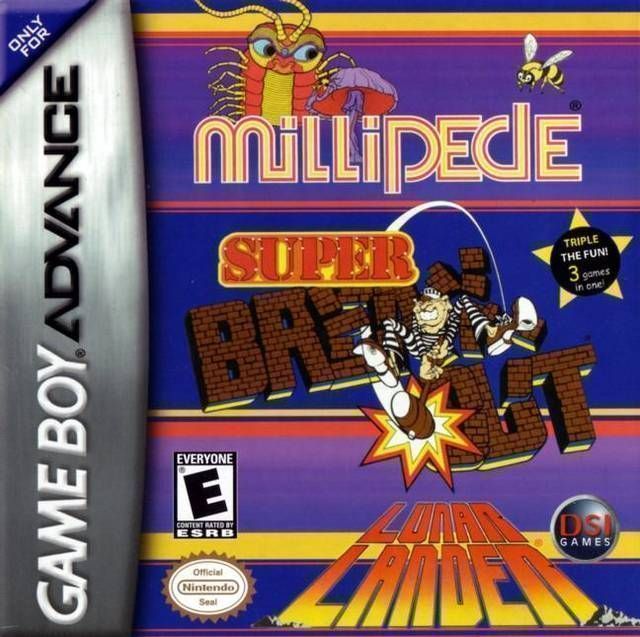 3 In 1 – Millipede Super Breakout Lunar Lander (USA) Gameboy Advance GAME ROM ISO