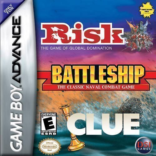 Risk, Battleship, Clue (USA) Gameboy Advance GAME ROM ISO