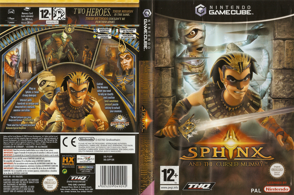 Sphinx And The Cursed Mummy (Europe) GameCube GAME ROM ISO