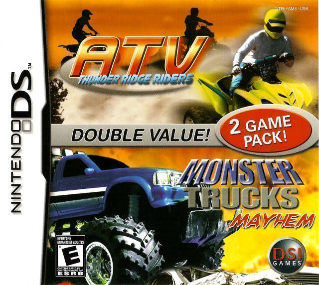 ATV Thunder Ridge Riders + Monster Trucks Mayhem (2 Game Pack) (Europe) Nintendo DS GAME ROM ISO