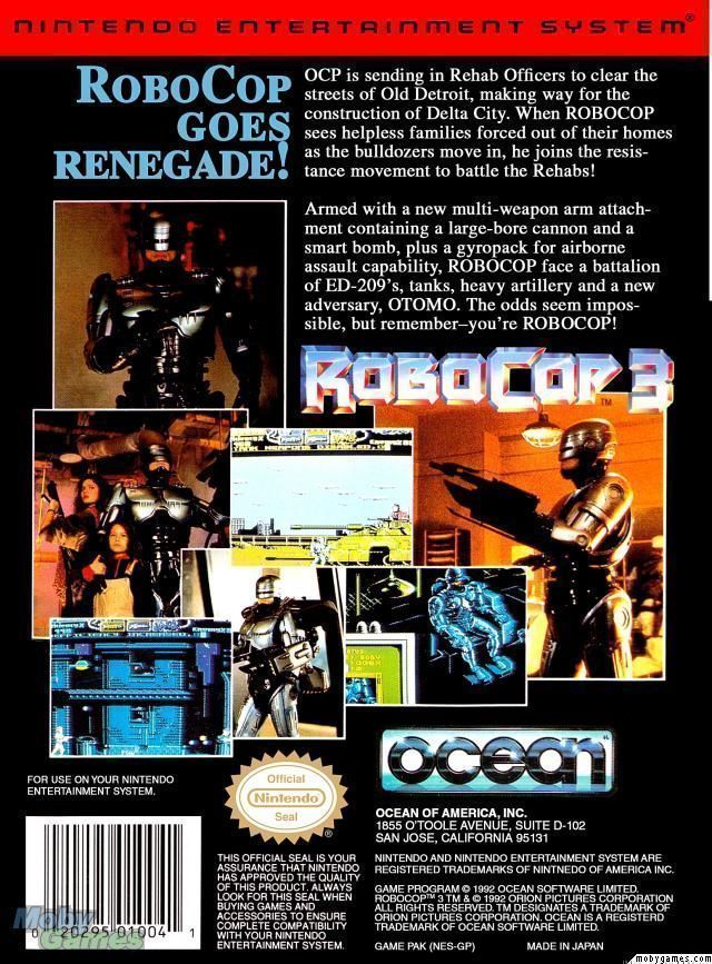 Robocop 4 (Robocop 3) (USA) Nintendo GAME ROM ISO