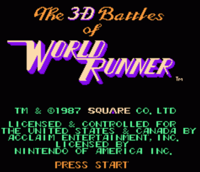 3-D Battles Of World Runner, The (USA) Nintendo GAME ROM ISO