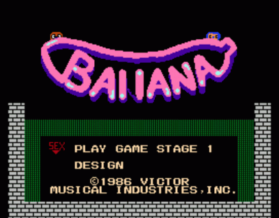 Ballnana (Banana Hack) (USA) Nintendo GAME ROM ISO