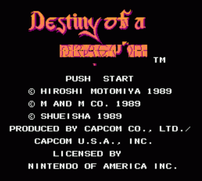 Dragon Destiny V0.12 (Destiny Of An Emperor Hack) (USA) Nintendo GAME ROM ISO