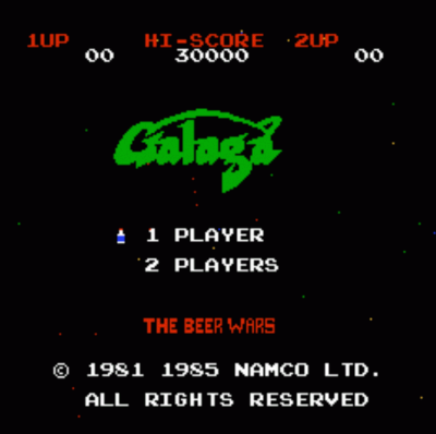 Galaga Beer Wars (Hack) (USA) Nintendo GAME ROM ISO