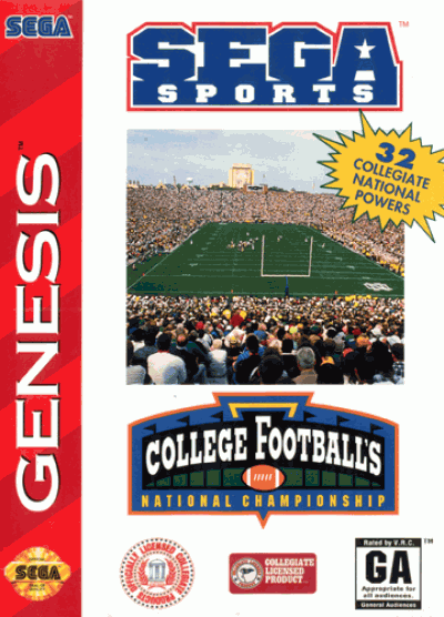 College Football’s National Championship (USA) Sega Genesis GAME ROM ISO