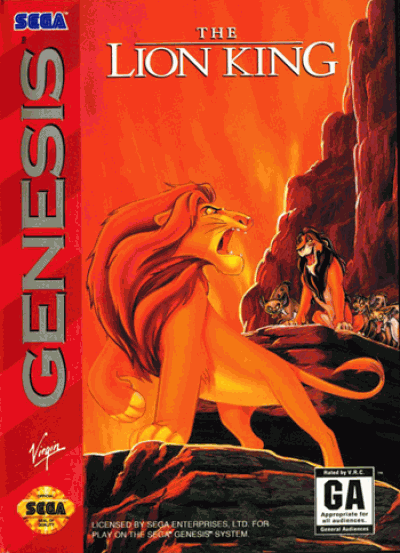 Lion King, The (UEJ) (USA) Sega Genesis GAME ROM ISO