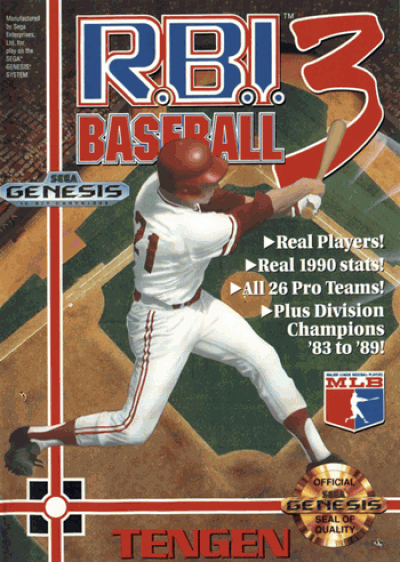 RBI Baseball 3 (UJE) [b1] (USA) Sega Genesis GAME ROM ISO