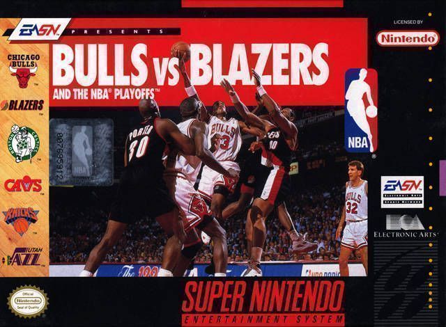 Bulls Vs. Blazers And The NBA Playoffs (V1.0) (Europe) Super Nintendo GAME ROM ISO