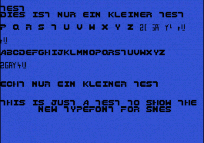 SNES Type Font 2 (PD) (USA) Super Nintendo GAME ROM ISO