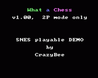 What A Chess (PD) (USA) Super Nintendo GAME ROM ISO